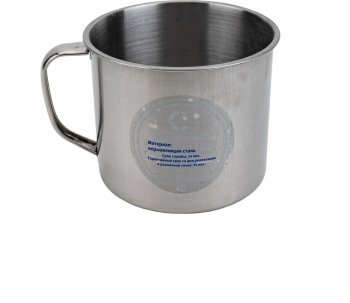 Кружка походная 1 предмет Следопыт 0,45л 9см цвет хром