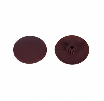 Заглушка-вставка декоративная сферическая 12мм красное дерево 15 шт.