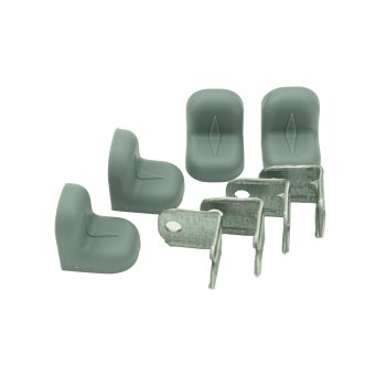 Уголок мебельный металлический с пластиковой крышкой 20х20х20мм металлик 4шт