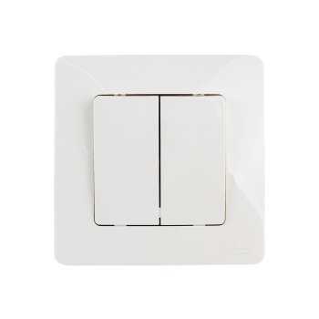 Выключатель встраиваемый Schneider Electric Blanca 2 кл. бежeвый, без подсветки, арт. BLNVS010507