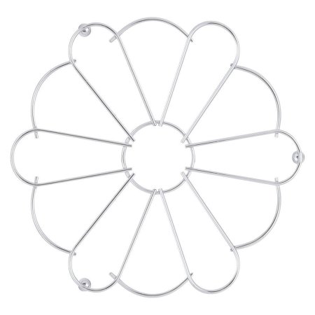 Подставка под горячее  20х 20см металл Ромашка серый/серебряный