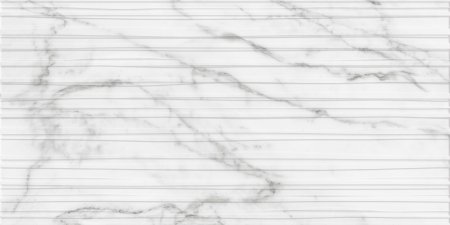 Плитка настенная Marble, Wave, белая 60х30х0,9 см