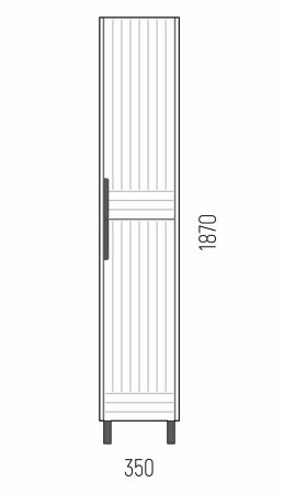 Пенал напольный Терра графит 187х35х29см Пенал напольный Терра графит 187х35х29см