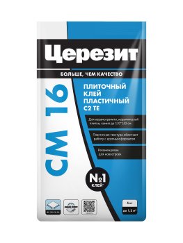 Клей для плитки и керамогранита СМ16 Церезит 5 кг