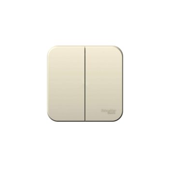 Выключатель накладной Schneider Electric Blanca 2 кл. молочный, без подсветки, арт. BLNVA105012