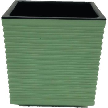 Кашпо  Стиль с дренажным вкладышем пластик 1,5л оливковый Кашпо  Стиль с дренажным вкладышем пластик 1,5л оливковый