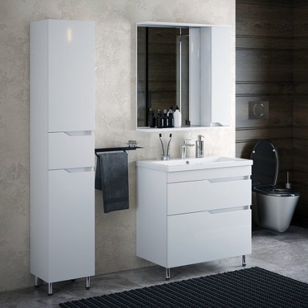 Пенал напольный Теона белый 190х35х35см Пенал напольный Теона белый 190х35х35см