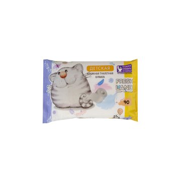 Бумага туалетная FRESHLAND влажная для детей листов 40шт