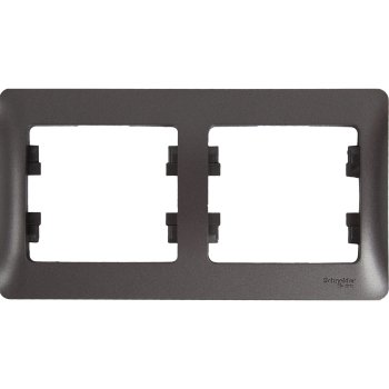 Рамка Schneider Electric Glossa 2 поста, цвет сиреневый туман, арт. GSL001402