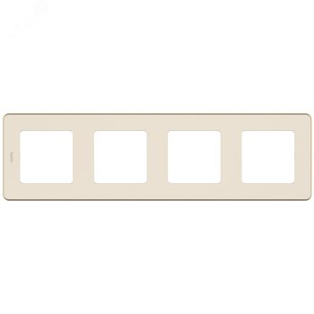 Рамка Legrand Inspiria 4 поста, цвет слоновая кость, арт. 673961