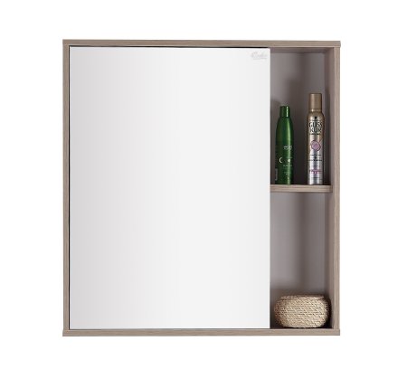 Шкаф-зеркало подвесной Дельта 73х70х13,8см бежевый