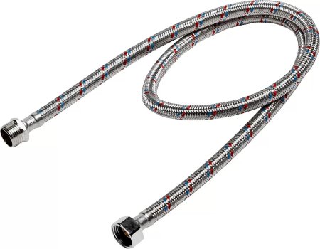 Гибкая подводка ELKA для воды 100см 1/2"х1/2" ПВХ гайка-болт