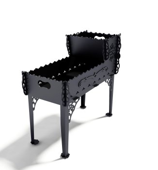 Мангал стационарный Огниво 77х30,5х68 см 3 мм