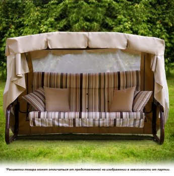 Качели садовые Александрия 282х151,6х191,5см 3-х местные до 480кг