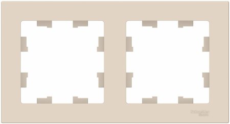 Рамка Schneider Electric AtlasDesign 2 поста, цвет бежeвый, арт. ATN000202