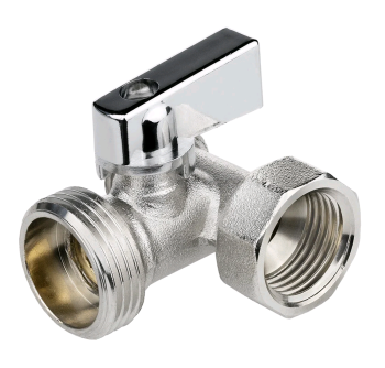 Кран шаровый ручка - флажок MPF 1/2"х3/4"х1/2" ВН-НР-НР латунь