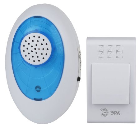 Звонок дверной ЭРА A01 беспроводной бело-синий