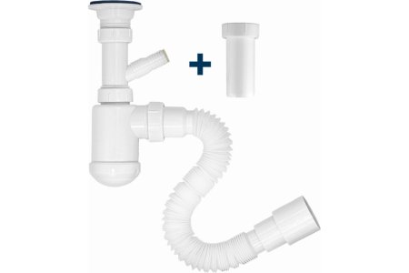 Сифон MasterProf для кухни 1 1/2" 40 мм 500 мм без перелива