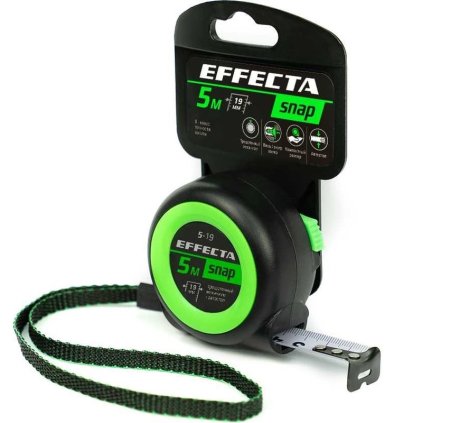 Рулетка Effecta SNAP 19 мм 5 м