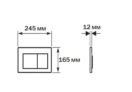 Клавиша для инсталляции  AQUATEK Standart цвет хром глянец Клавиша для инсталляции  AQUATEK Standart цвет хром глянец