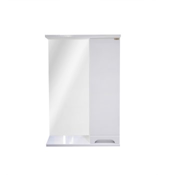 Шкаф-зеркало подвесной Лея 73,7х50х15,5см белый