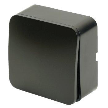 Выключатель накладной STEKKER София 1 кл. черный, арт. 49291