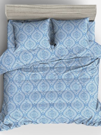 Комплект постельного белья Aero+70  двуспальный поплин голубой