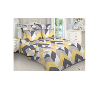 Комплект постельного белья Геометрия двуспальный бязь желтый Комплект постельного белья Геометрия двуспальный бязь желтый