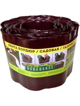 Лента бордюрная Мегаспан Волна коричневый