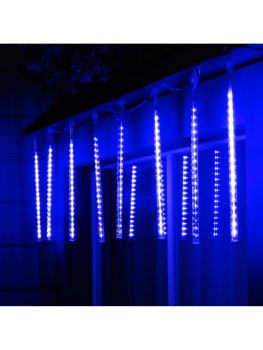 Гирлянда для улицы бахрома Морозные сосульки 0,3х2,5м синий 8 LED ламп