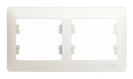 Рамка Schneider Electric Glossa 2 поста, цвет перламутр, арт. GSL000602