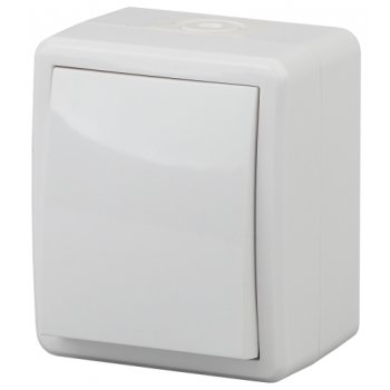 Выключатель накладной ЭРА Эксперт IP54 1 кл. белый, арт. 11-1401-01