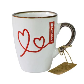 Кружка Сердечко, 300 мл, керамика цвет белый