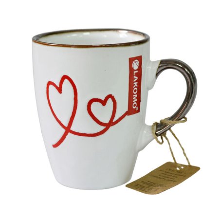 Кружка Сердечко, 300 мл, керамика цвет белый