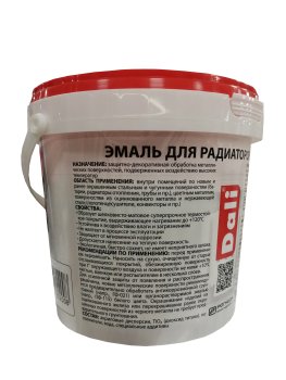 Эмаль Dali акриловая для радиаторов белоснежная 1 кг шелковисто-матовая