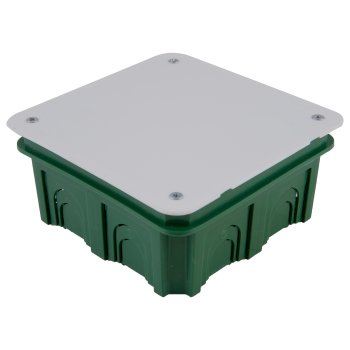 Коробка распределительная встраиваемая для бетона/кирпича Schneider Electric 100х100х50мм IP30 зеленая, арт. IMT35122