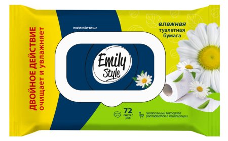 Бумага туалетная Emily Style Биоразлагаемое листов 72шт