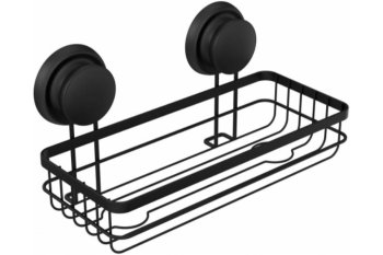 Полка для ванной 1 ярусная прямоугольная GRAFIT цвет черный