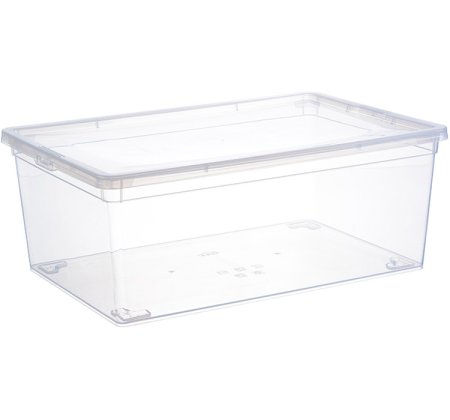 Ящик для хранения с крышкой 37х25х14см цвет прозрачный