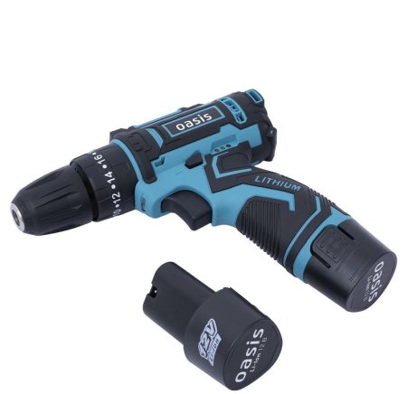 Дрель-шуруповерт аккумуляторная Oasis ASU-12S Li-lon 12В 2x2Ач 30Нм