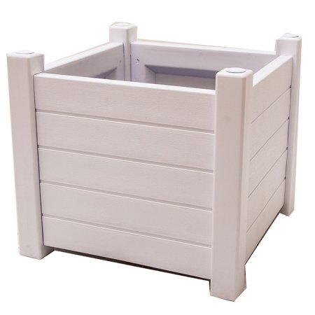 Кашпо  Прованс пластик 70л белый