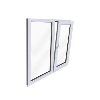 Окно ПВХ двустворчатое 1000х1160 мм однокамерное KBE Сибирь Окно ПВХ двустворчатое 1000х1160 мм однокамерное KBE Сибирь