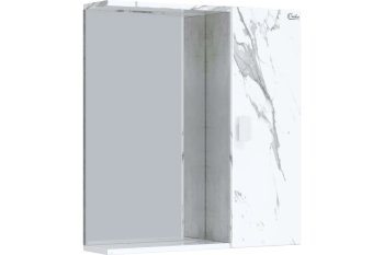 Шкаф-зеркало подвесной Марбл 71х65х15,5см белый