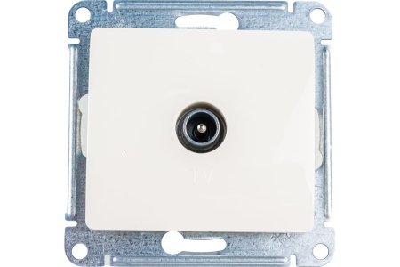 Розетка TV одиночная встраиваемая Schneider Electric Glossa цвет бежeвый, арт. GSL000291