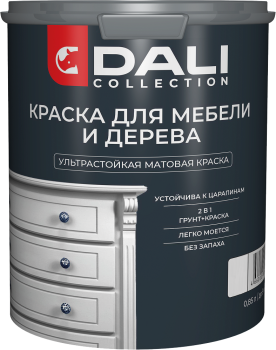 Краска Dali Collection акриловая для мебели бесцветная 0,85 л матовая