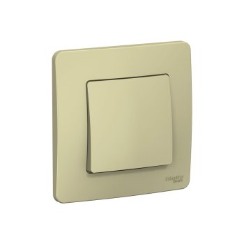 Переключатель встраиваемый Schneider Electric Blanca 1 кл. бежeвый, без подсветки, арт. BLNVS010607