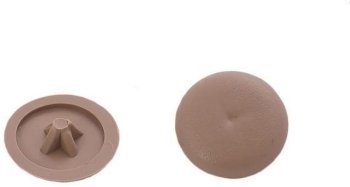 Заглушка-вставка декоративная сферическая 12мм дуб 15 шт.