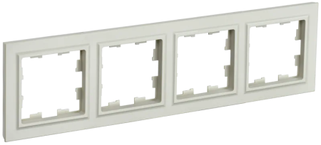 Рамка IEK Brite 4 поста, цвет бежeвый, арт. BR-M42-K10