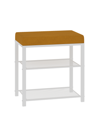 Банкетка с сиденьем 2-х ярусная Торонто13S 49х 47х 30см цвет белый/бежевый