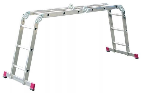Лестница трансформер KRAUSE 4х4 ступени алюминиевая